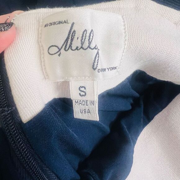 Milly Womens Black White Color Block Sheath Dress Size Small - Picture 9 of 11